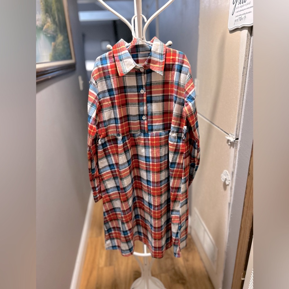Cute girls plaid dress